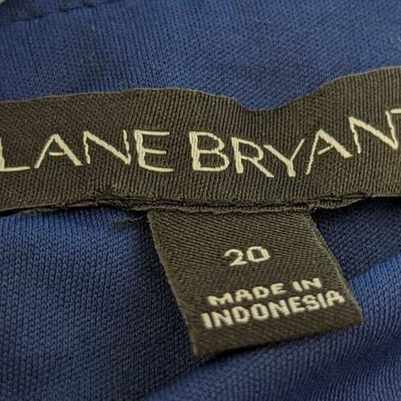 Lane Bryant Women Plus size 20 Pleated Navy Blue Sleeveless Top Flowy Office - Picture 7 of 11